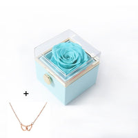 Blue Box Rose Gold Necklace