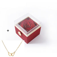 Red box gold necklace